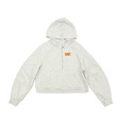 USC Trojans Women's lululemon Heather Gray Scuba Oversized 1/2 Zip Hoodie